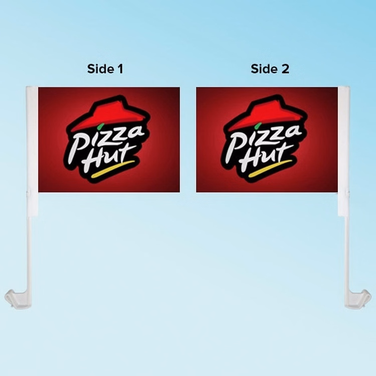 7.5" x 10.5" Custom Car Flag - Double Sided