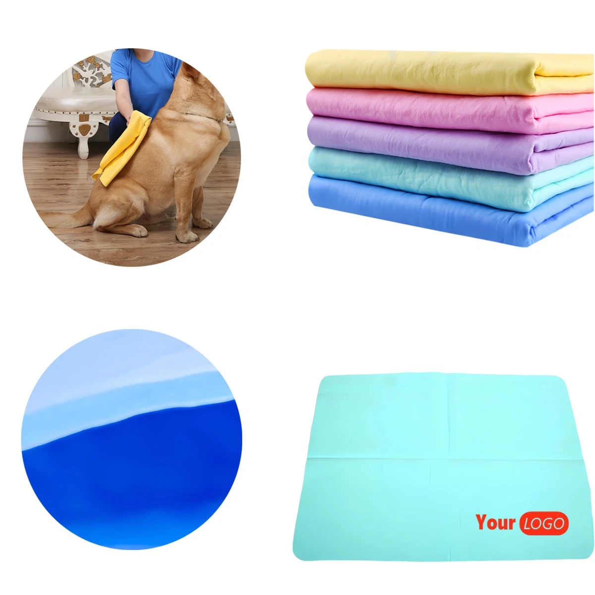 PVA Quick-Dry Solid Color Pet Towel 1