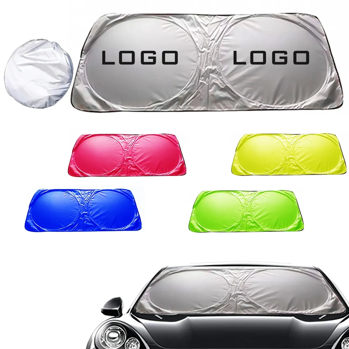 Car Folding Front Windshield Sunshade MOQ50pcs 1