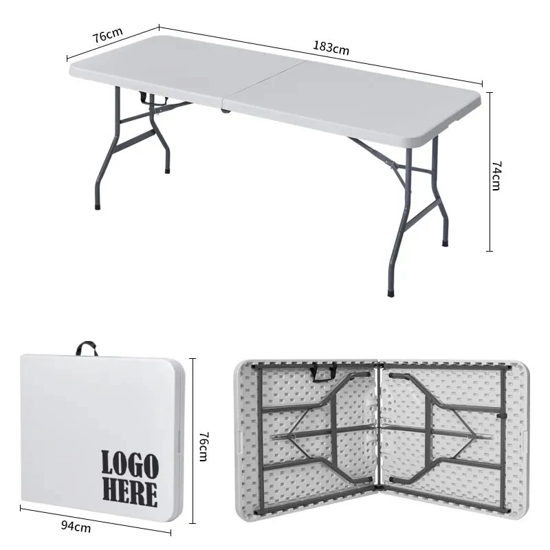 6ft Folding Banquet Table with Handle 1