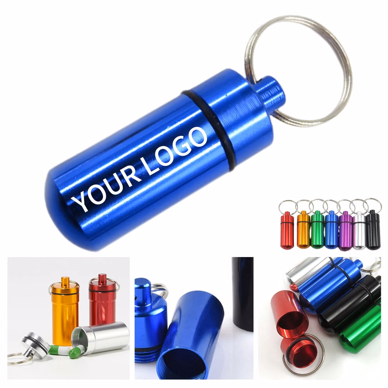 Travel Pill Bottle with Key Ring