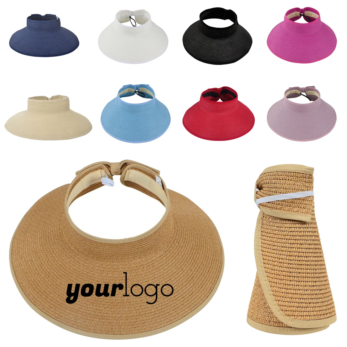 Straw Visor Large Brim Sun Hat 1