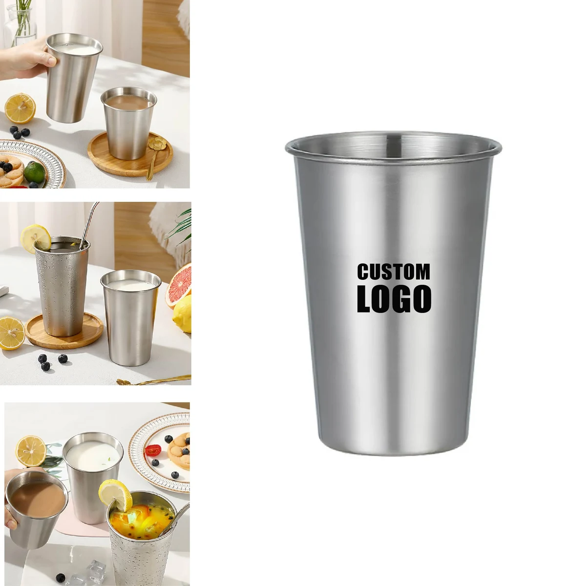 MOQ 10 pcs 304 Stainless Steel Beer Mug 1