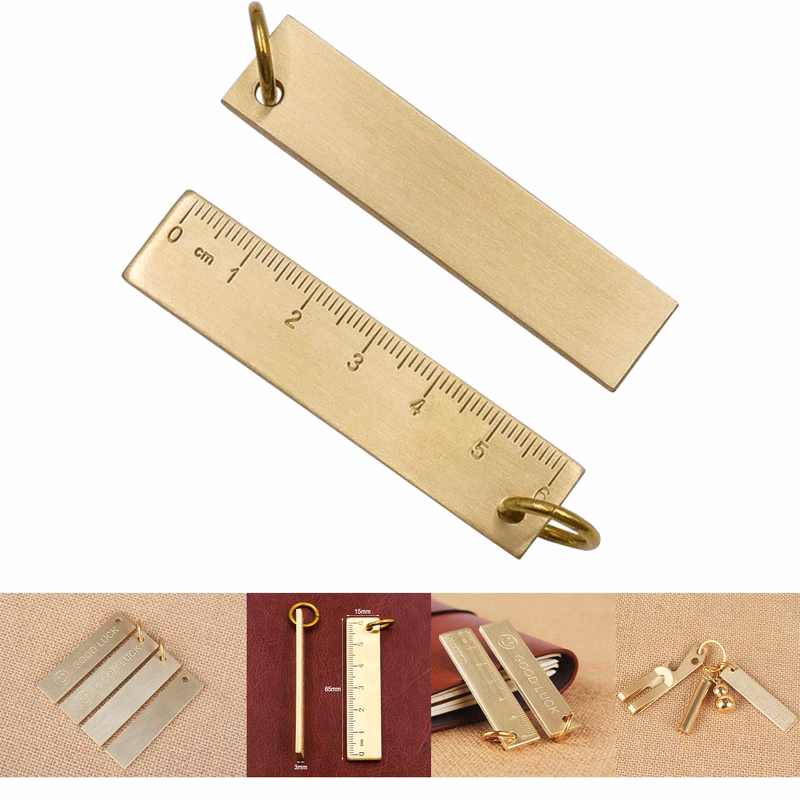 Portable 6cm Small Copper Ruler