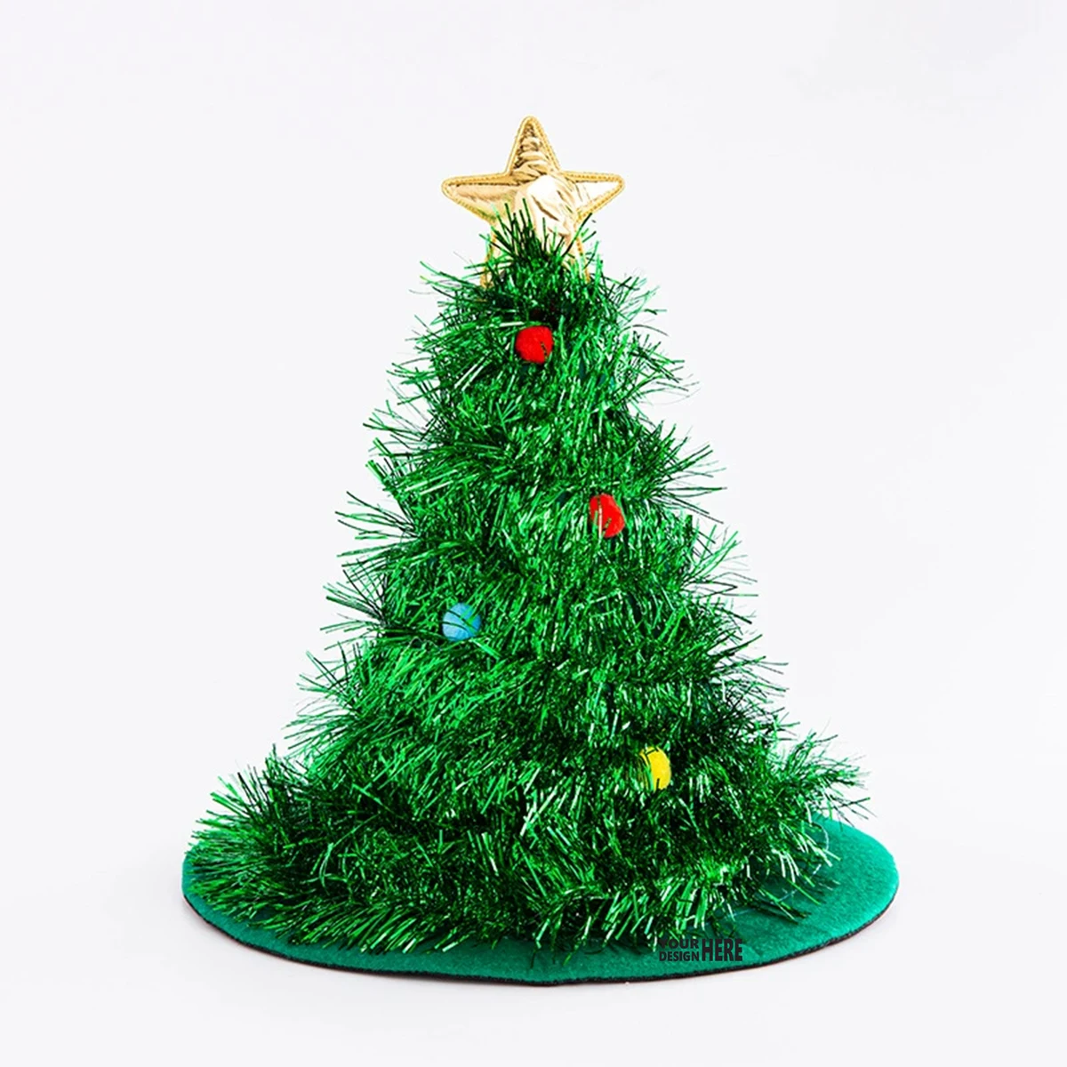 Festive Glitter Christmas Tree Hat Decoration 1