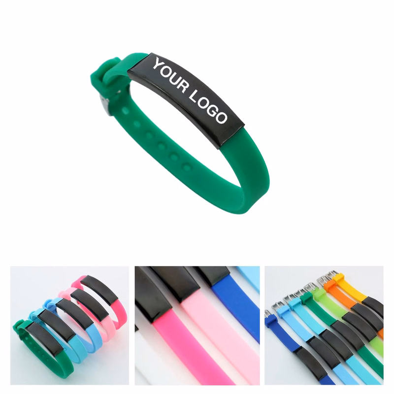 Adjustable Glidelock Clasp Silicone Bracelet