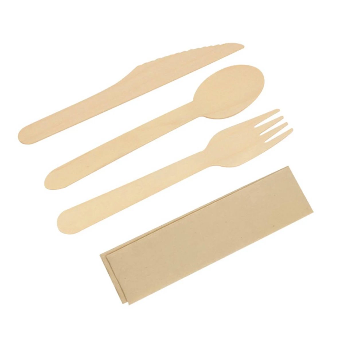 Disposable Wooden Cutlery Set 1