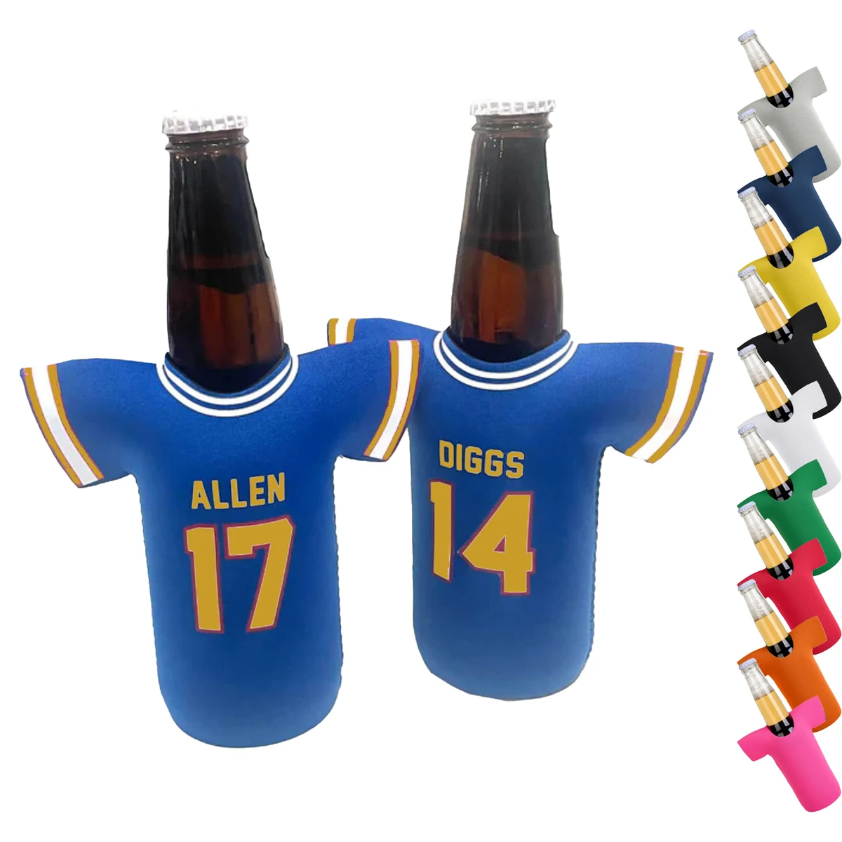 330ML Neoprene R-neck T-SHIRT shape Bottle Cooler, custom koozie with logo imprint 1
