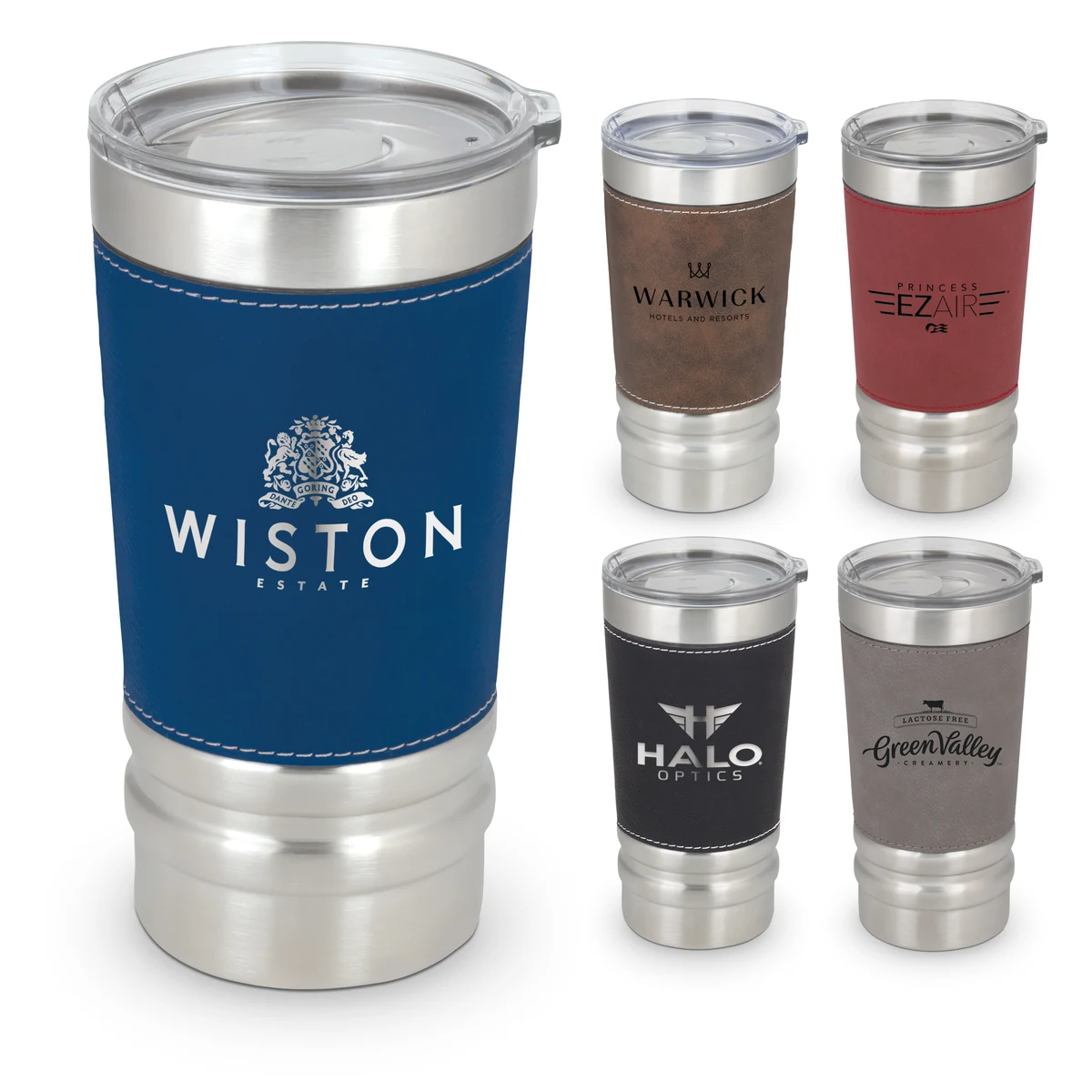 Sophisticate Laserable Leatherette Wrap Tumbler 1