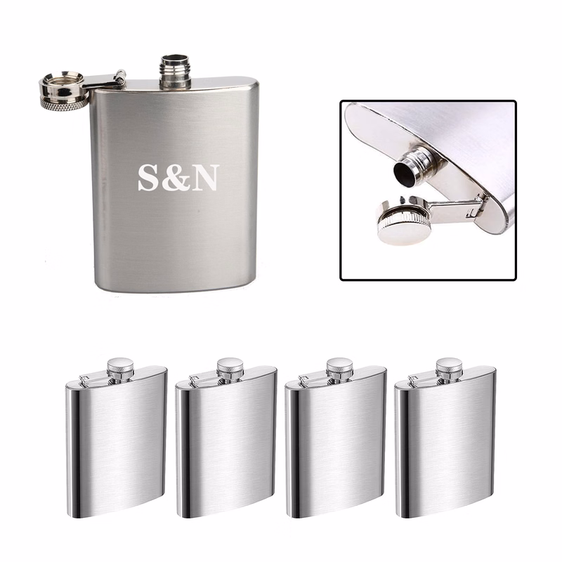 8 oz Stainless Steel Outdoor Hiking Adventure Hip Flask