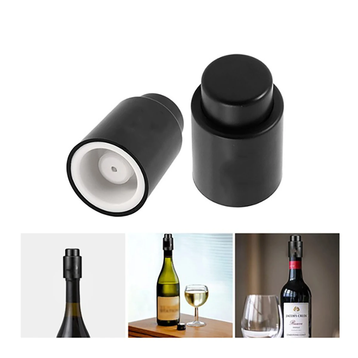 Plastic Press Wine Bottle Stopper 1