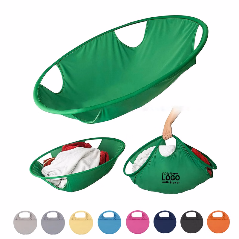 Collapsible Laundry Basket With Side Pocket