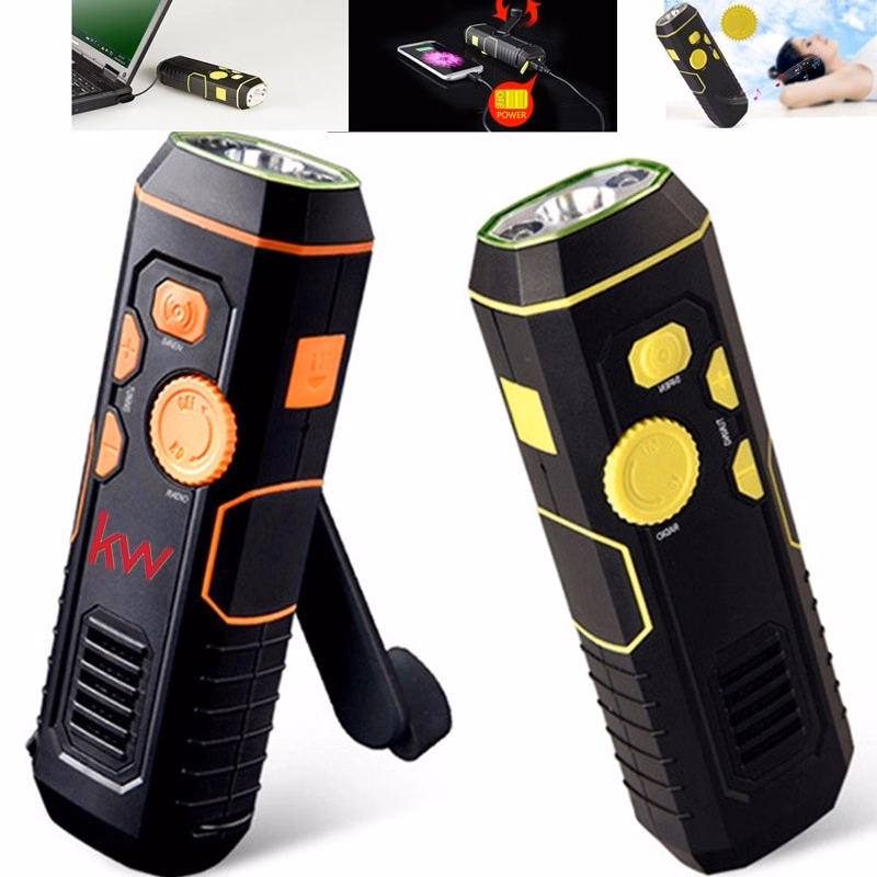 Solar Hand Crank Radio Flashlight