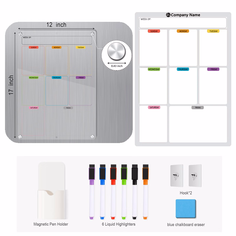 Magnetic Acrylic Dry Erase Message Board Set