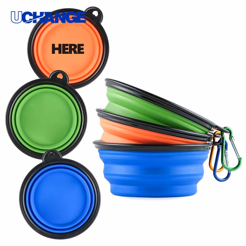 Collapsible Silicone Dog Bowl for Pet Feeding