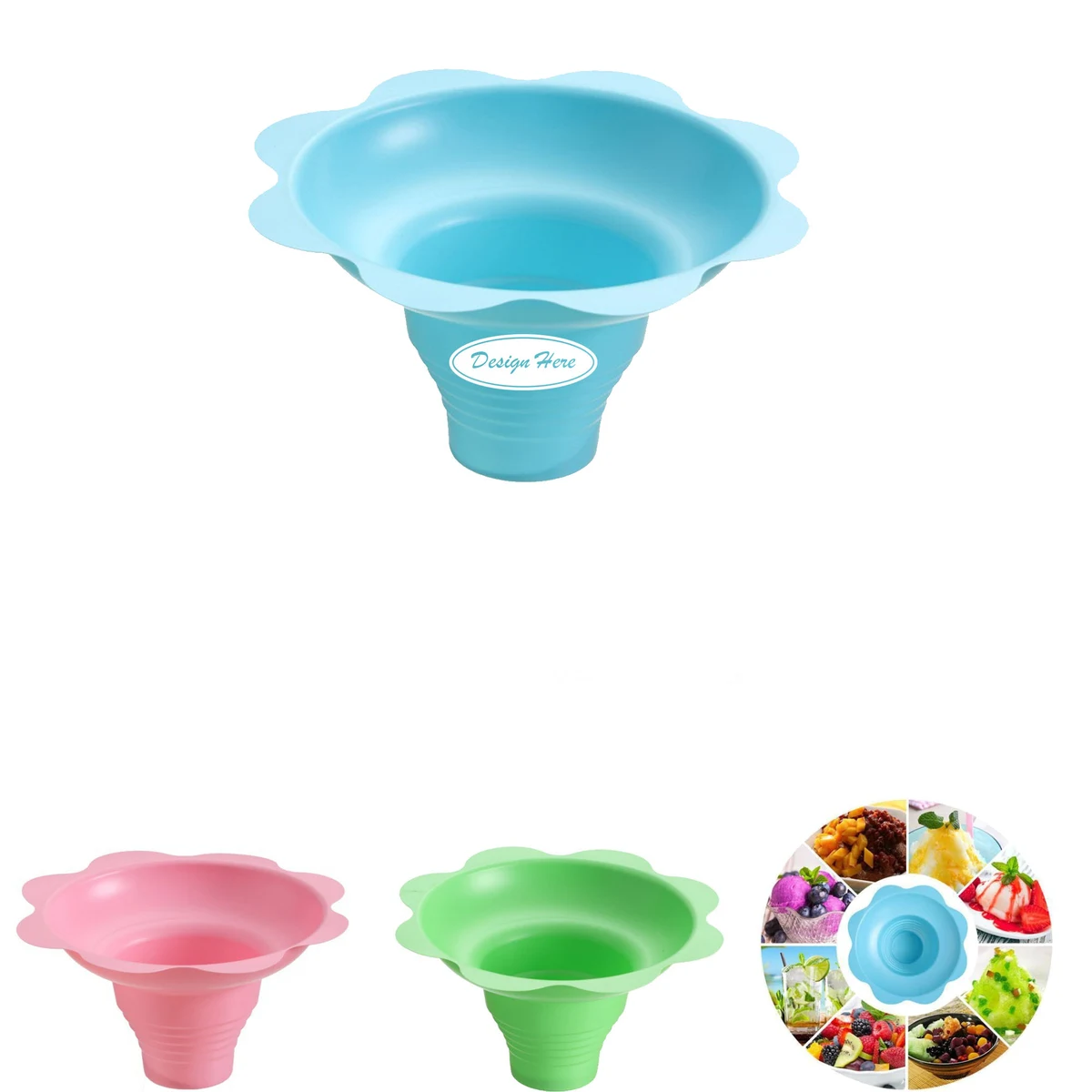 Durable Disposable Snowflake Bowl for Cold Treats & Sweets 1