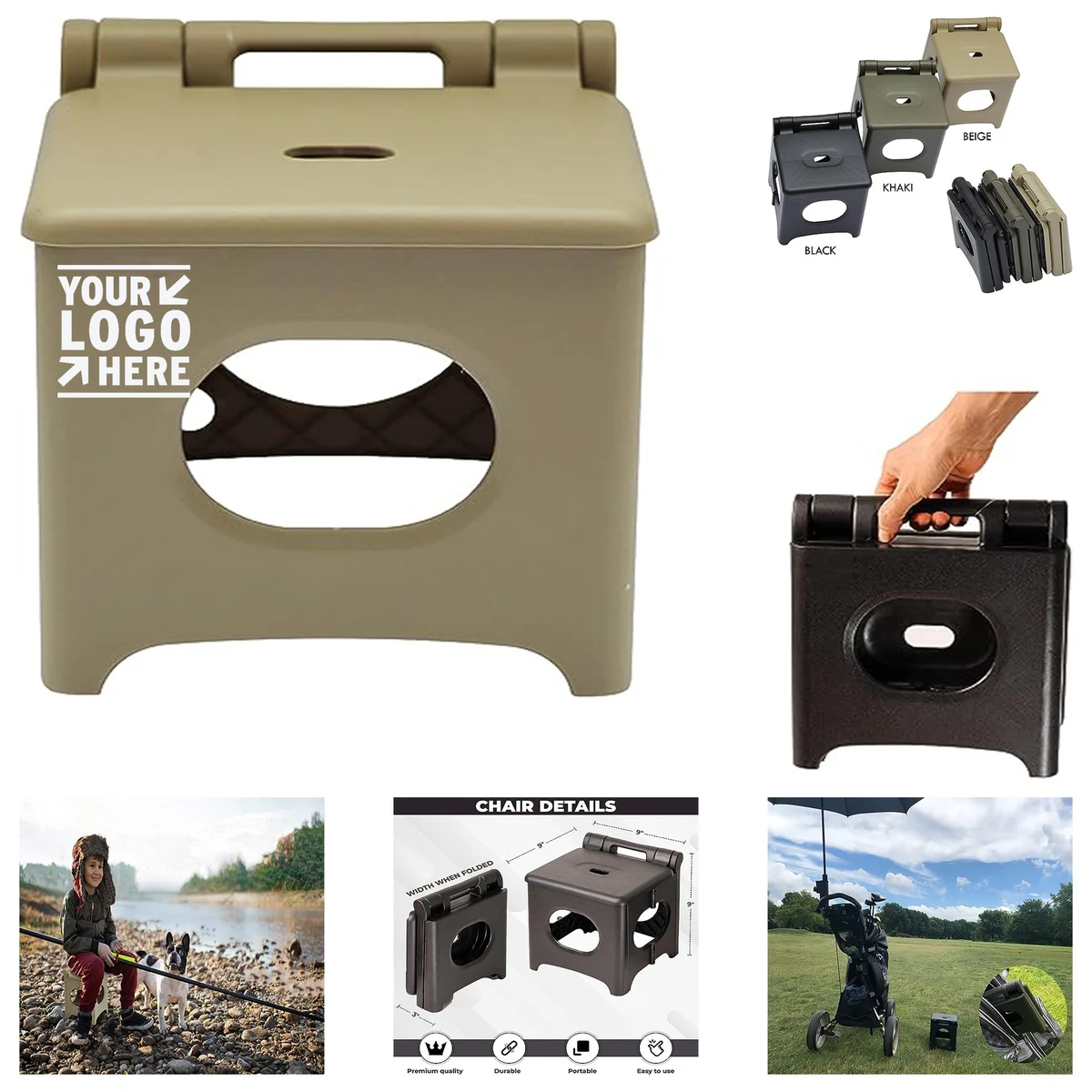 Adults Kids 9inch Small Portable Folding Lightweight Outdoor Chair Mini Camping Stool 1