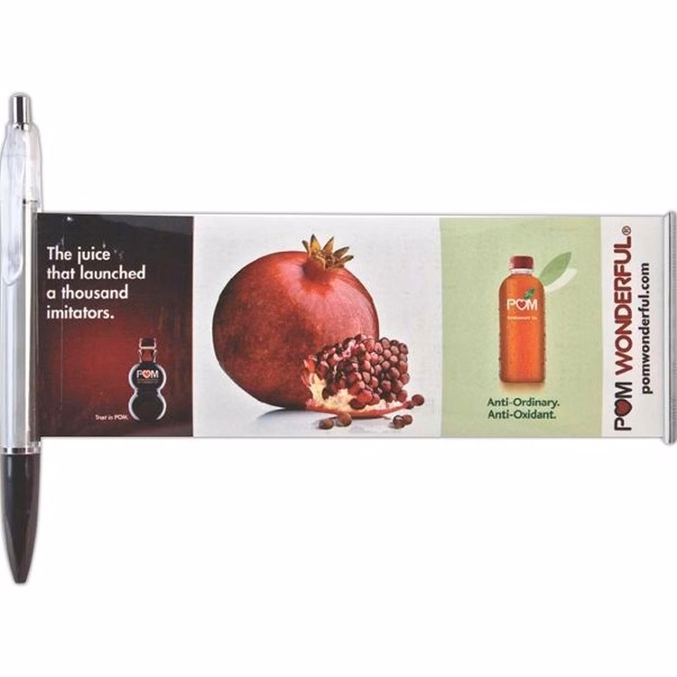 Banner Pen - Transparent Barrel w/ Contrast Plastic Tip