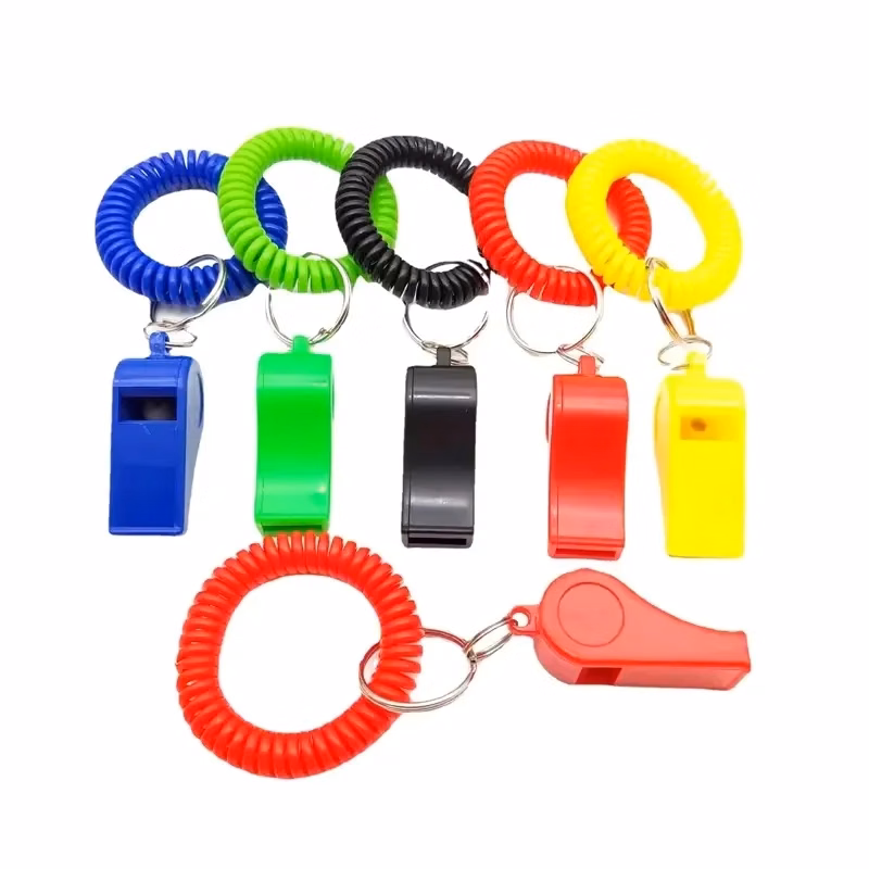 Kids Whistle Coil Bracelet with Keychain