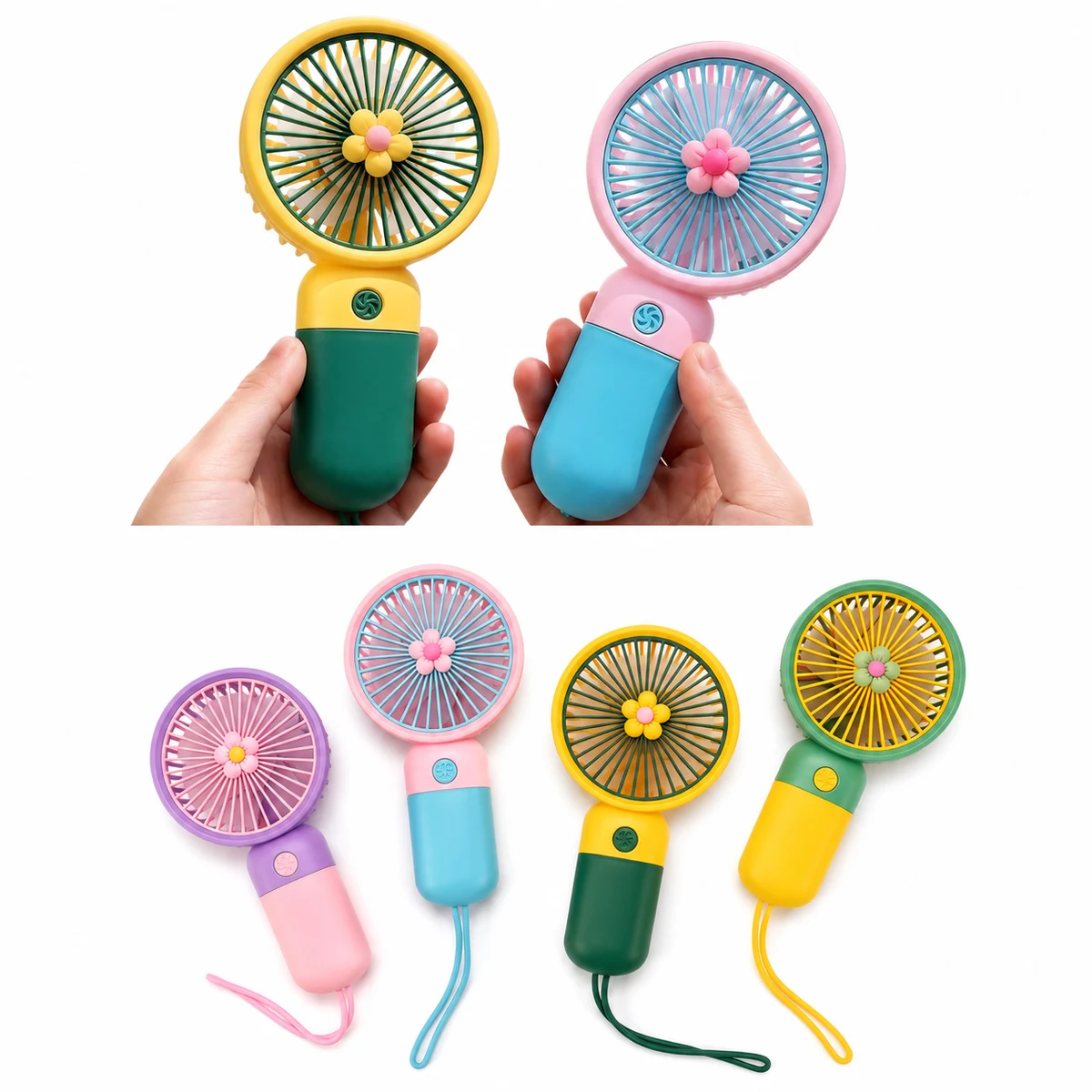 Cute Flower Handheld Mini Fan 1