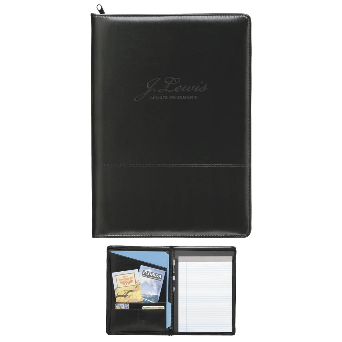 Good Value™ Script Zippered Padfolio 1
