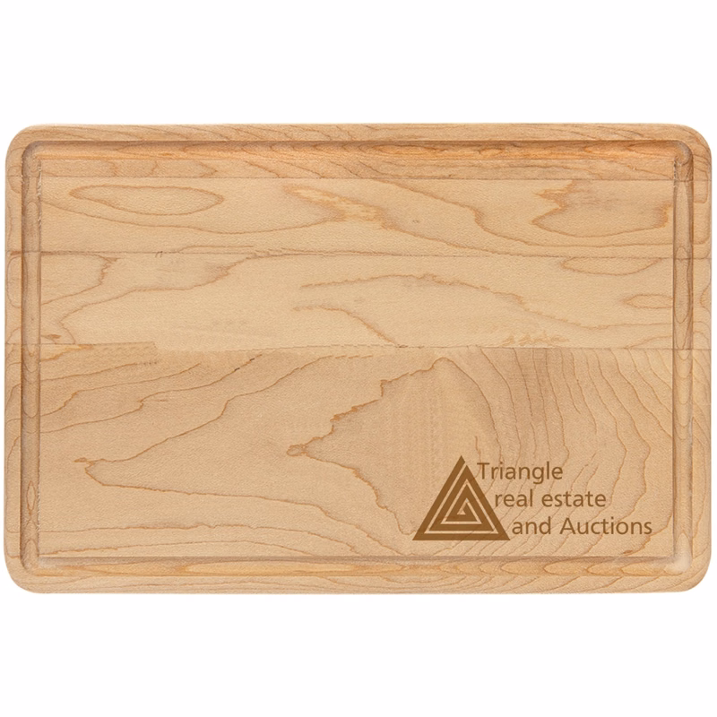 9" x 6" Maple Cutting Board with Drip Ring MADE IN THE USA!