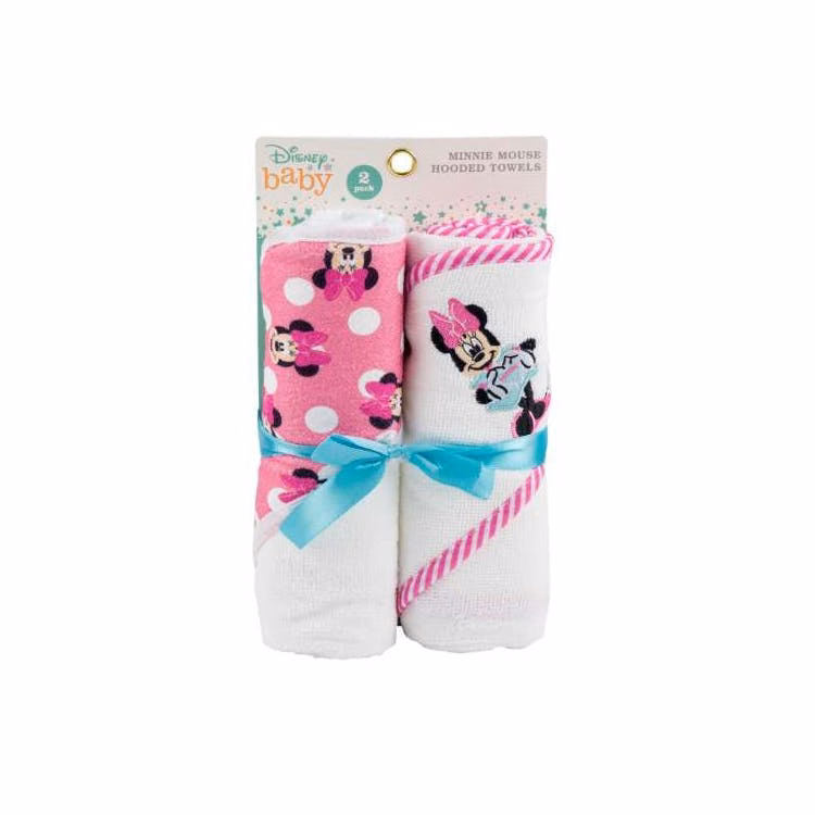 Disney Hooded Towel Sets - Dots & Stripes 2 Pk