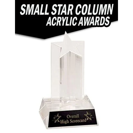 Acrylic 5" Star column with clear base 1