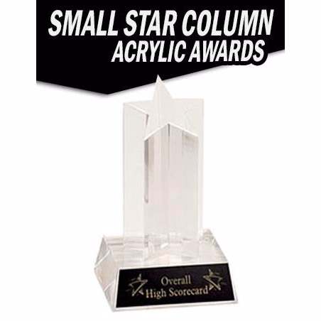 Acrylic 5" Star column with clear base