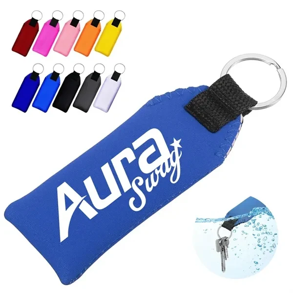 Custom Neoprene Floating Keychain — Buoyant Water Sport Branded Key Ring 1
