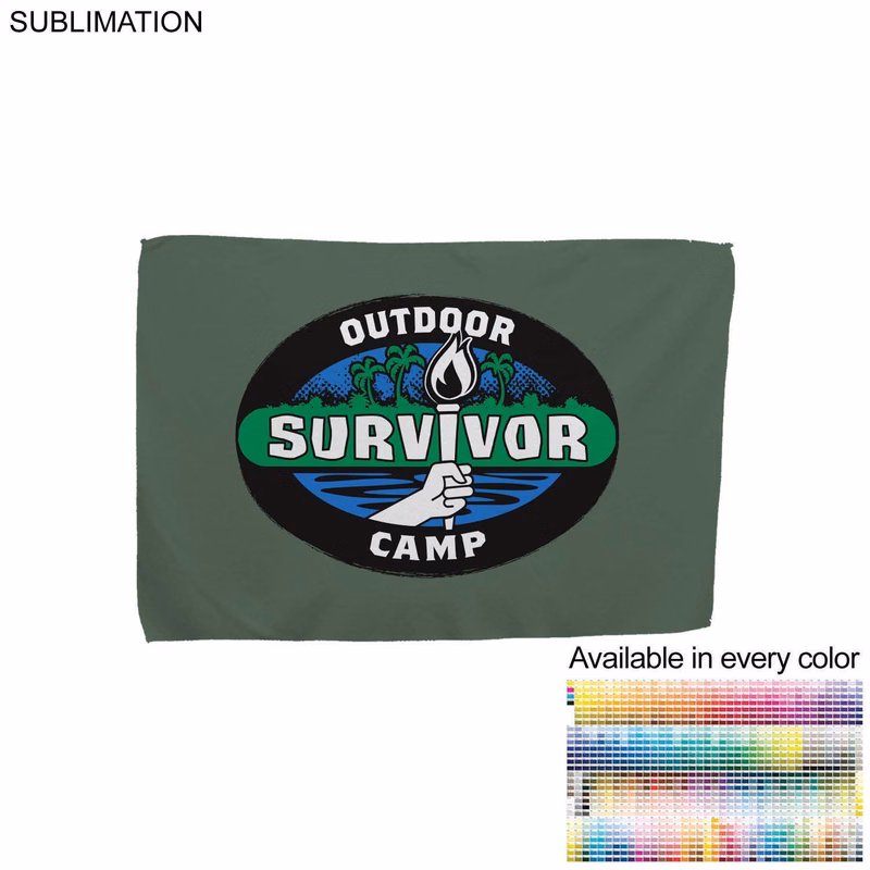 "Survivor" Themed Sublimated Microfiber Suede Cooling towel, 12"x18"