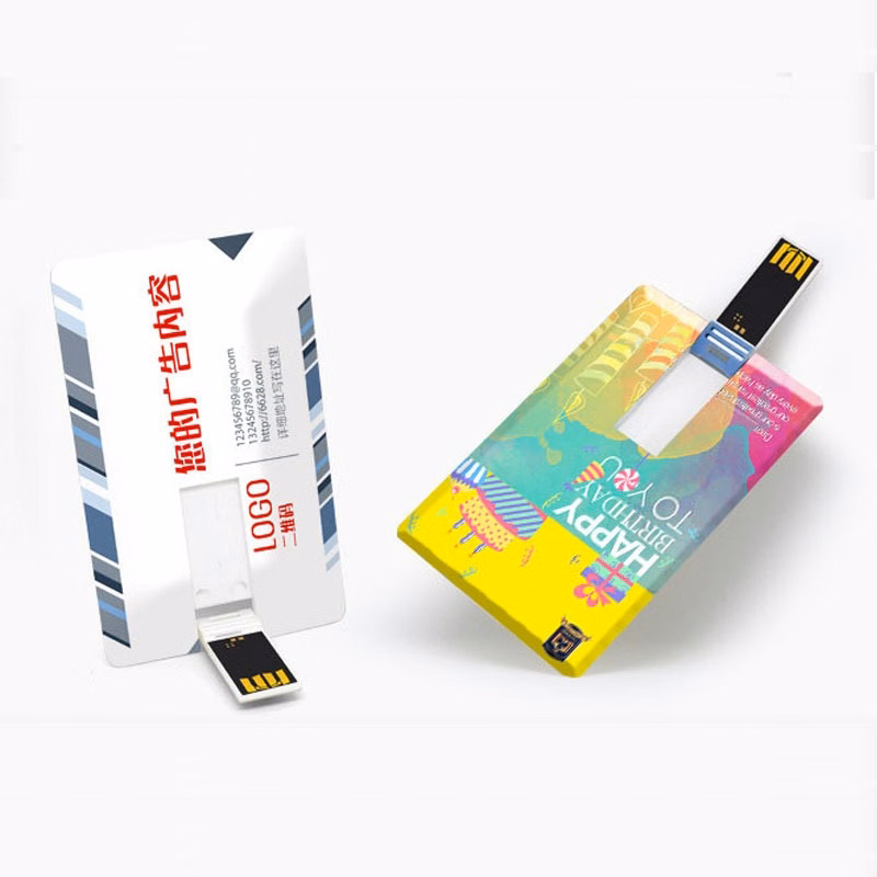 4GB Credit Card Shaped Swivel USB Flash Drive