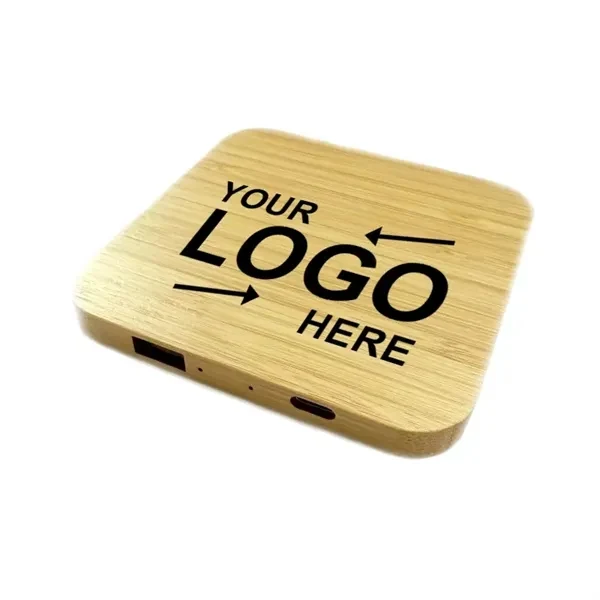 Custom 15W Wooden Wireless Charger — Multi-Device Office Desk Essential 1