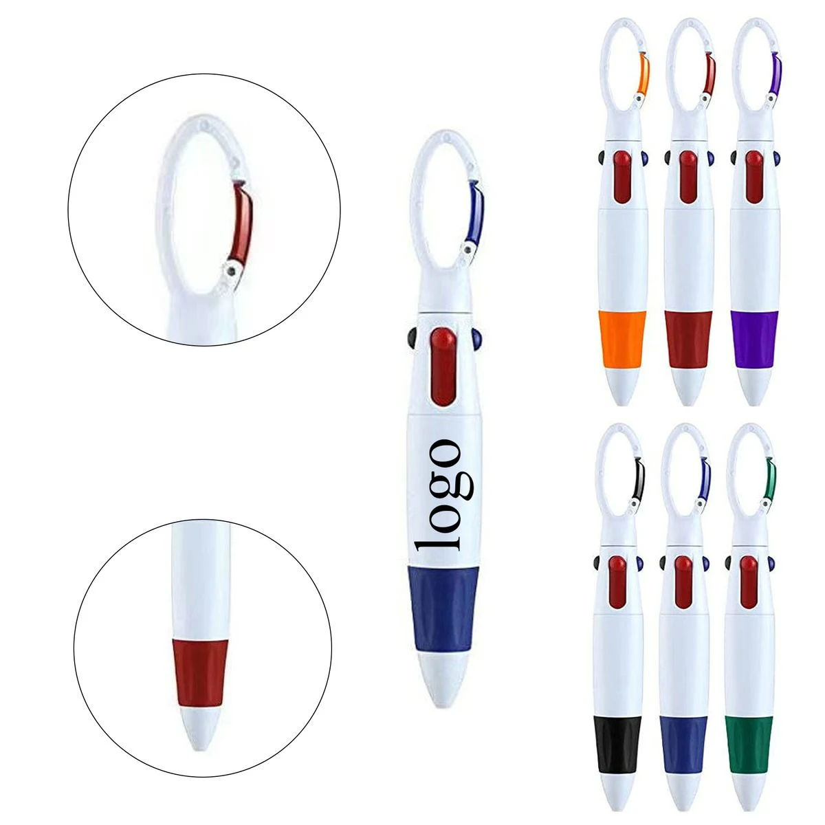 Creative Multi-color Carabiner Ball Pen For School Supplies 1