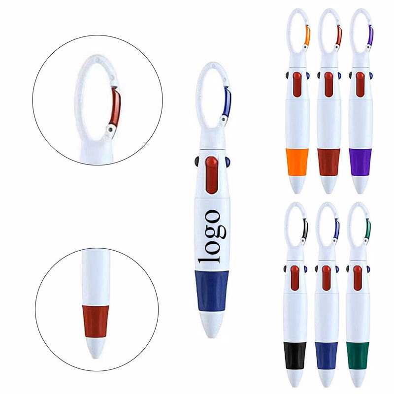 Creative Multi-color Carabiner Ball Pen For School Supplies
