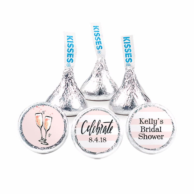 "Celebrate" Bridal Shower Design - Hershey's Kisses w/ Full Color Label