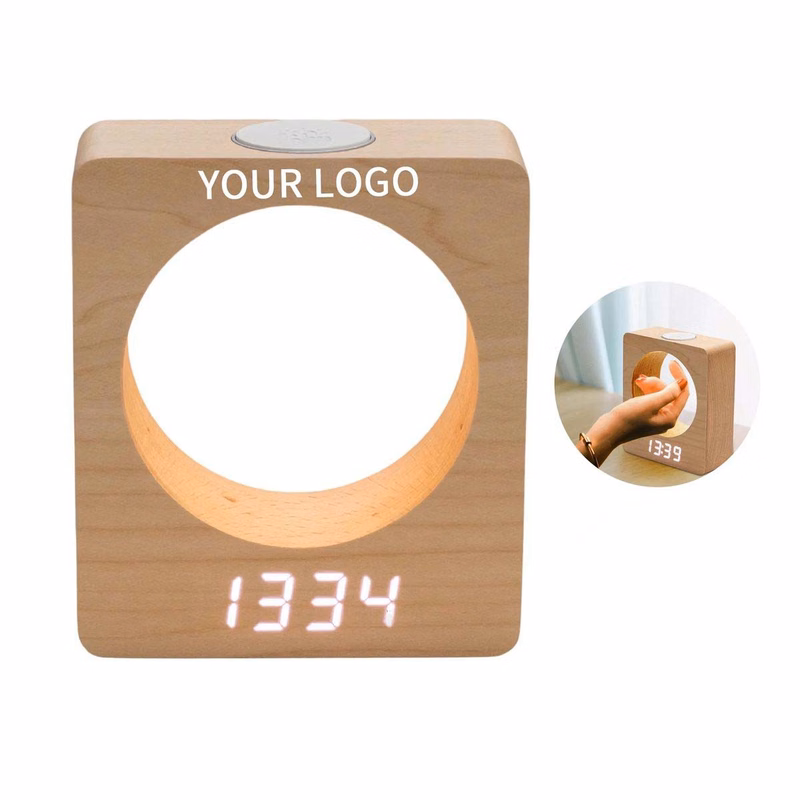 Portable Moon Shaped LED Clock with 3 Alarms