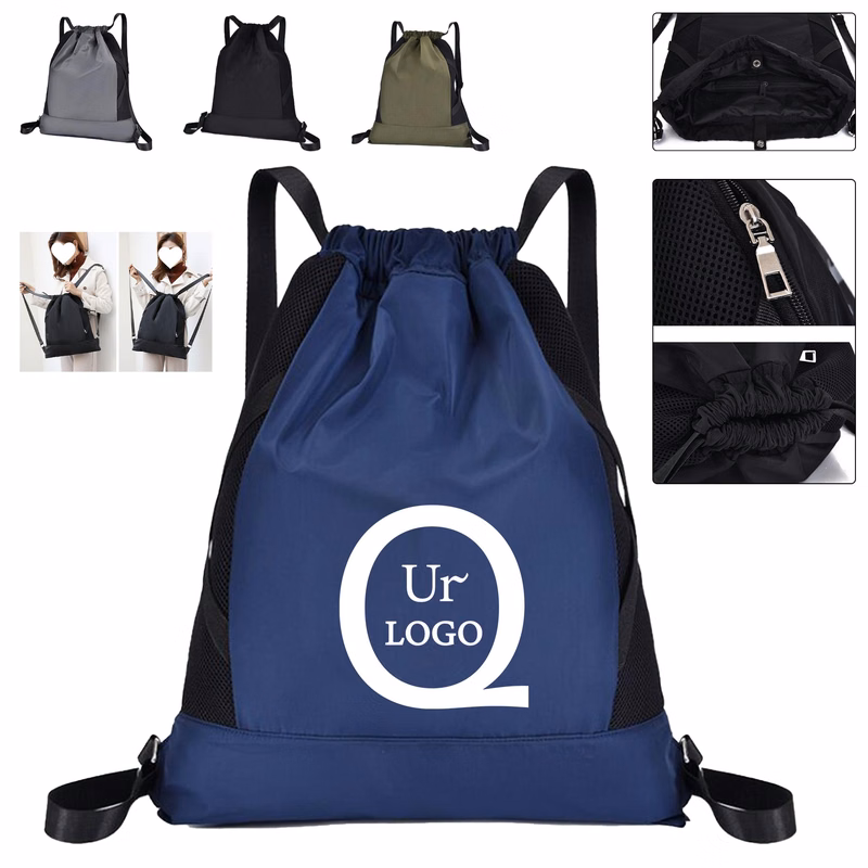 15.75X3.93X18.11 Inch Nylon Drawstring Backpack