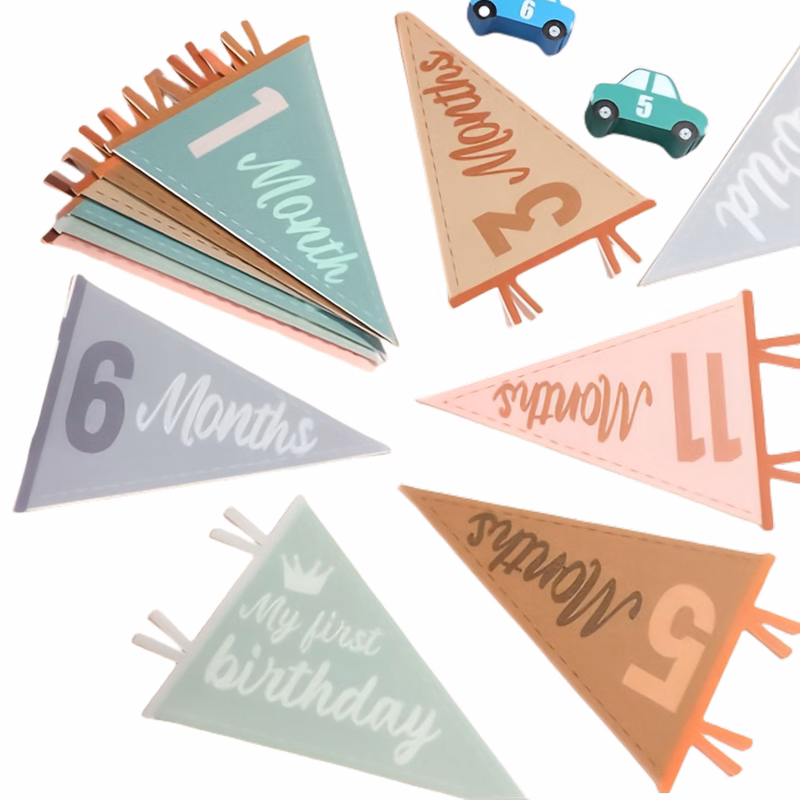 Baby Milestone Pennant Banner Flag MOQ50