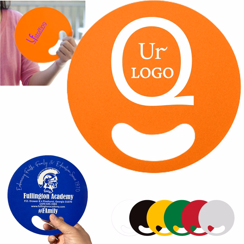 Printed Promotional Fans W/ Hanging Hole