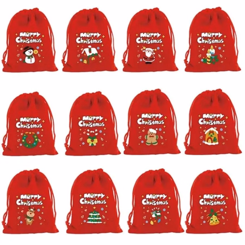 Christmas storage drawstring pocket