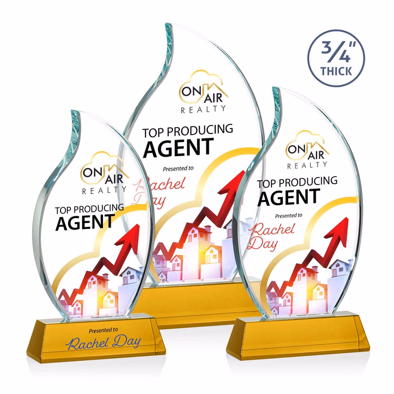 Croydon VividPrint™ Award on Newhaven Base - Amber