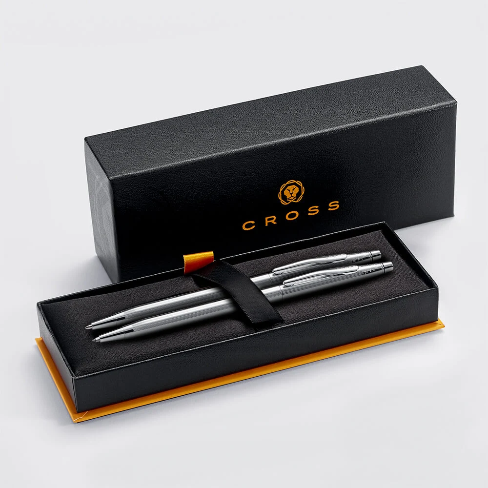Cross Classic Century® Lustrous Chrome Pen and Pencil Set 1