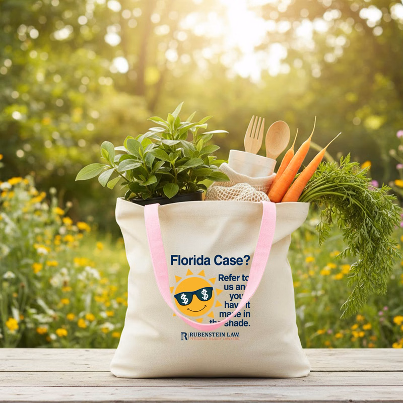6 oz. 100% Cotton Canvas Tote Bag with Color Handle