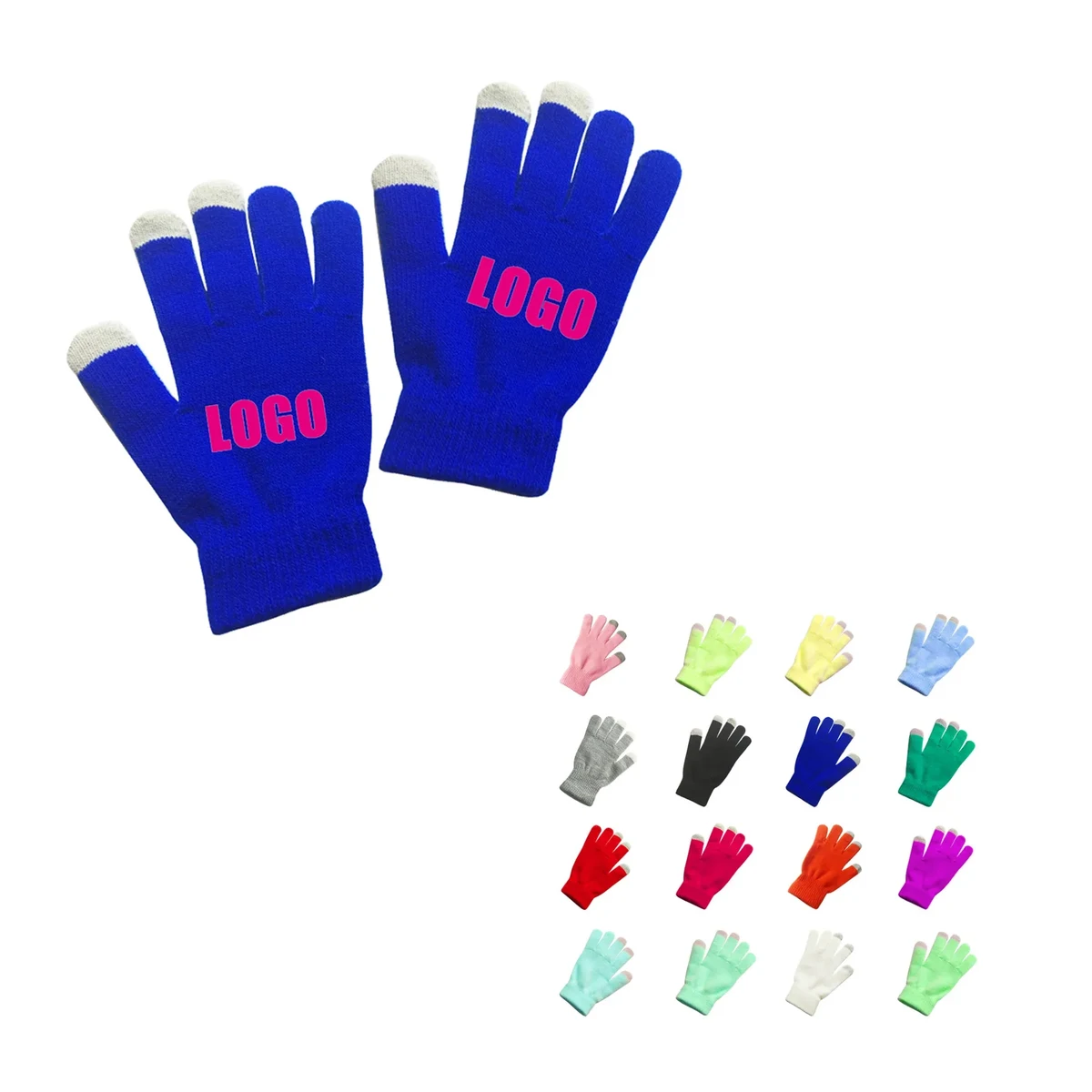 MOQ 50 Acrylic Touch Screen Knit Gloves 1