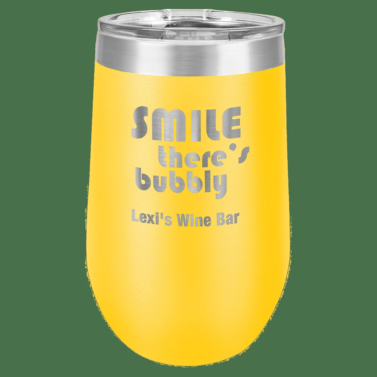 Polar Camel 16 oz. Yellow Vacuum Insulated Stemless Tumbler with Lid 1