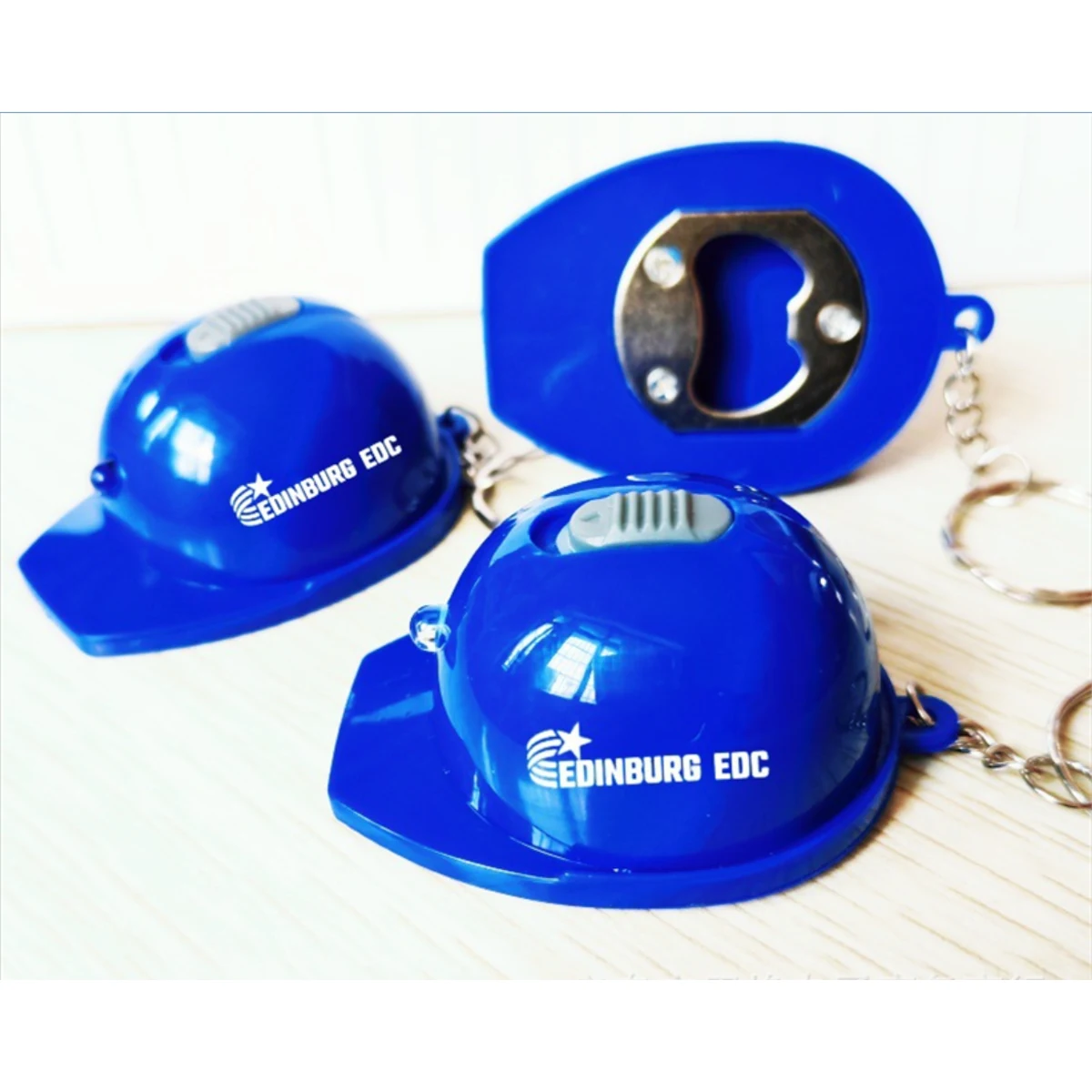 LED Hard Hat Keychain with Bottle Opener 1