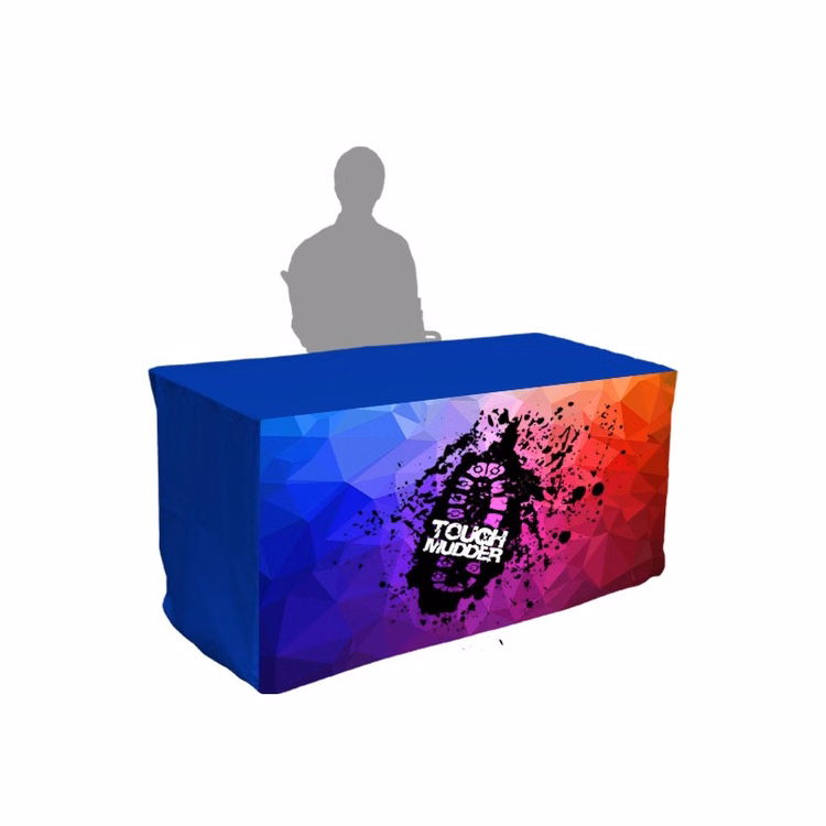 4ft Front Panel Printed Fitted Tablecloth