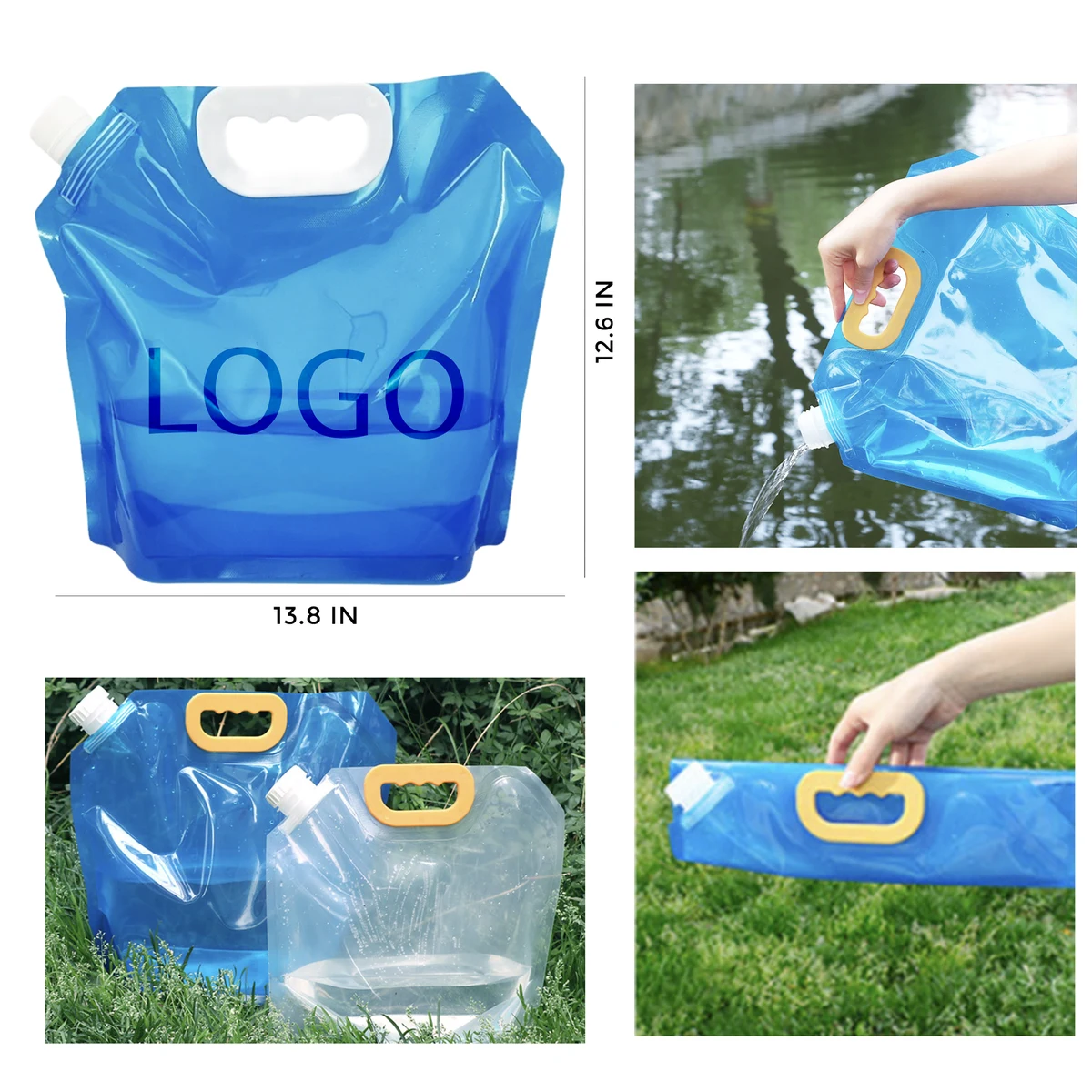 MOQ 10 PCS Convenient Foldable Portable Water Bag 1