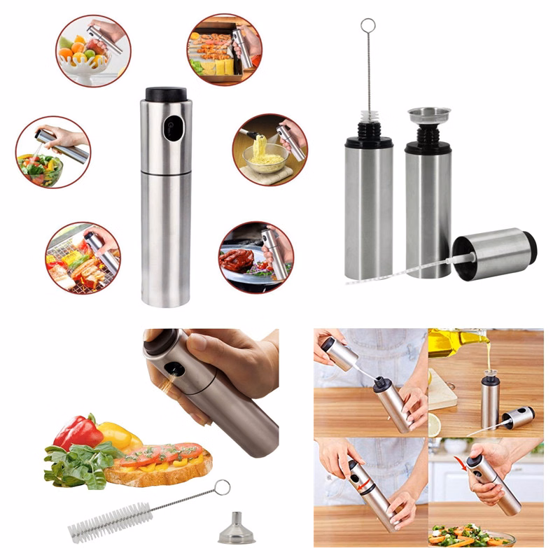 3oz Stainless Steel Cooking Oil Spray Bottle